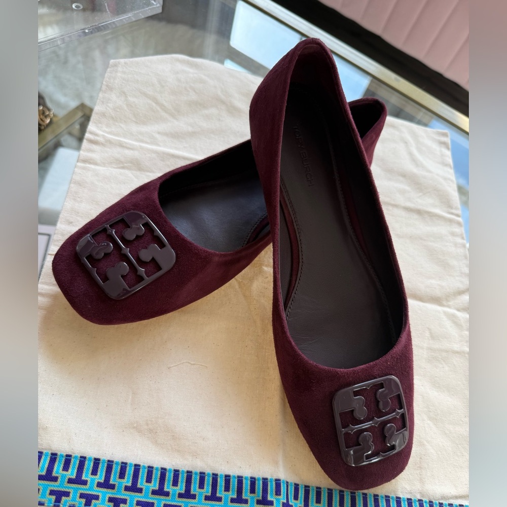 Tory Burch Red Suede Size 8  Flats